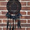 Cotton crochet single dreamcatcher in black 22 cm L 65 cm VTrendz