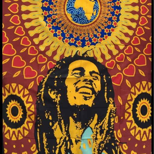 Bob Marley Globe Poster Wall Hanging Handmade Cotton Tapestry 40" x 30" inch