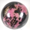 Natural Rhodonite Sphere – Artifact of Heart Forgiveness & Emotional Stability – 3" VTrendz