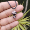 Rhodonite Mushroom Carved Pendant Necklace Natural Crystals For Energy Balancing, Meditation, Reiki, Healing Approx. 2cm Pendant VTrendz