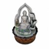 Buddha Lotus Tabletop Fountain with LED Light Antique Resin Tabletop Waterfall Fountain 21cm*21cm*28 cm VTrendz