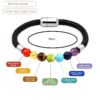 7-Chakra Beads Genuine Leather Unisex Bracelet with Magnetic Clasp VTrendz