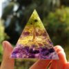 Amethyst Tree of Life Orgonite Pyramid 3*3*4 inch VTrendz