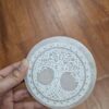 Selenite Engraved Round Charging Plate: Celtic Tree of Life (4 Inch) VTrendz