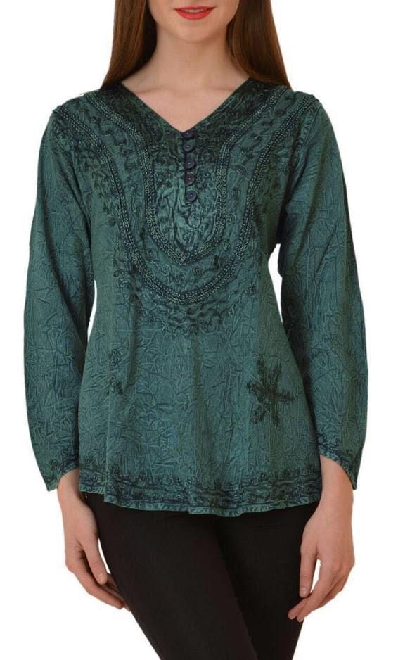 Pio 5B FS Full Sleeve Solid Color Top