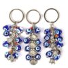 Evil Eye Keychain Hangings with Elephant, Turtle or Shell Charms, Handmade VTrendz