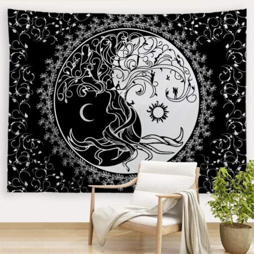 Sun Moon Yin Yang Tapestry 84" x 54"