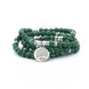 Malachite 108 Mala 6 mm Beads Bracelet Mala Prayer Beads OM Charm Meditation Necklace VTrendz