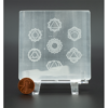 Selenite Engraved Charging Plate Coaster for Crystal Cleansing & Manifestation 3x3 Inch VTrendz
