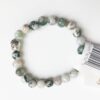 Moss Agate Natural Stone Bracelet with Buddha, Om & Tree of Life Charms 8 mm VTrendz