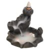Mini-waterfall with Fish Pond Ceramic Backflow Incense Holder Waterfall Incense Burner, Reflux Burner, Handmade Ceramic, Home Décor for Meditation, Mini-Zen Experience Size: 10.5*8 cm VTrendz