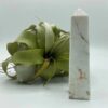 Scolecite Obelisk Tower Jumbo Healing Wand Spirit Stone 8 Faceted Pointed Obelisk Tower Healing Reiki Wand Metaphysical Balance Energy Approx. 4 inches tall VTrendz