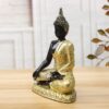 Meditating Buddha in Sitting Posture Black Gold Resin Figures Statue Ornament Home, Office, Yoga, Meditation Room or Outdoor Decor VTrendz