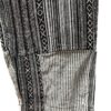 Black & White Heavy Boho Open Bottom Patch Pants VTrendz