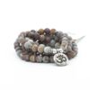 Rutilated Quartz Stone 108 Yoga Mala 6 & 8mm Bead Necklace Charm Bracelet VTrendz