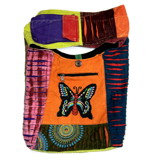Butterfly Embroidered Hippie Boho Bag