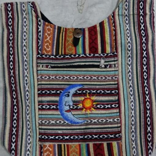 Moon Facing Sun Embroidered Bohemian Hobo Bags