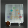 Selenite Engraved Charging Plate Coaster for Crystal Cleansing & Manifestation 3x3 Inch VTrendz