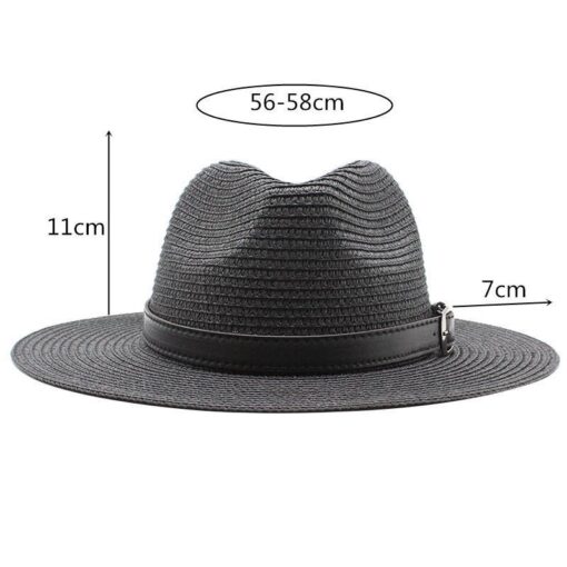 Natural Grass Cowboy Straw Hats Handwoven Sunscreen Foldable Beach Hats