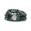 Jade 108 Mala 6 & 8mm Beads Natural Stone Bracelet Mala Prayer Beads OM & Tree of life Charm Meditation Necklace VTrendz