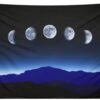 Blue Sky Phases of Moon Tapestry, Wall Hanging, Table Cover, Home Decor VTrendz