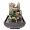 4-Tier Cup-Shaped Rockery with LED Light Antique Resin Tabletop Waterfall Fountain VTrendz