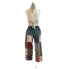 Single Color Waist With Side Pocket Plain & Striped Patchwork Open Bottom Pant VTrendz