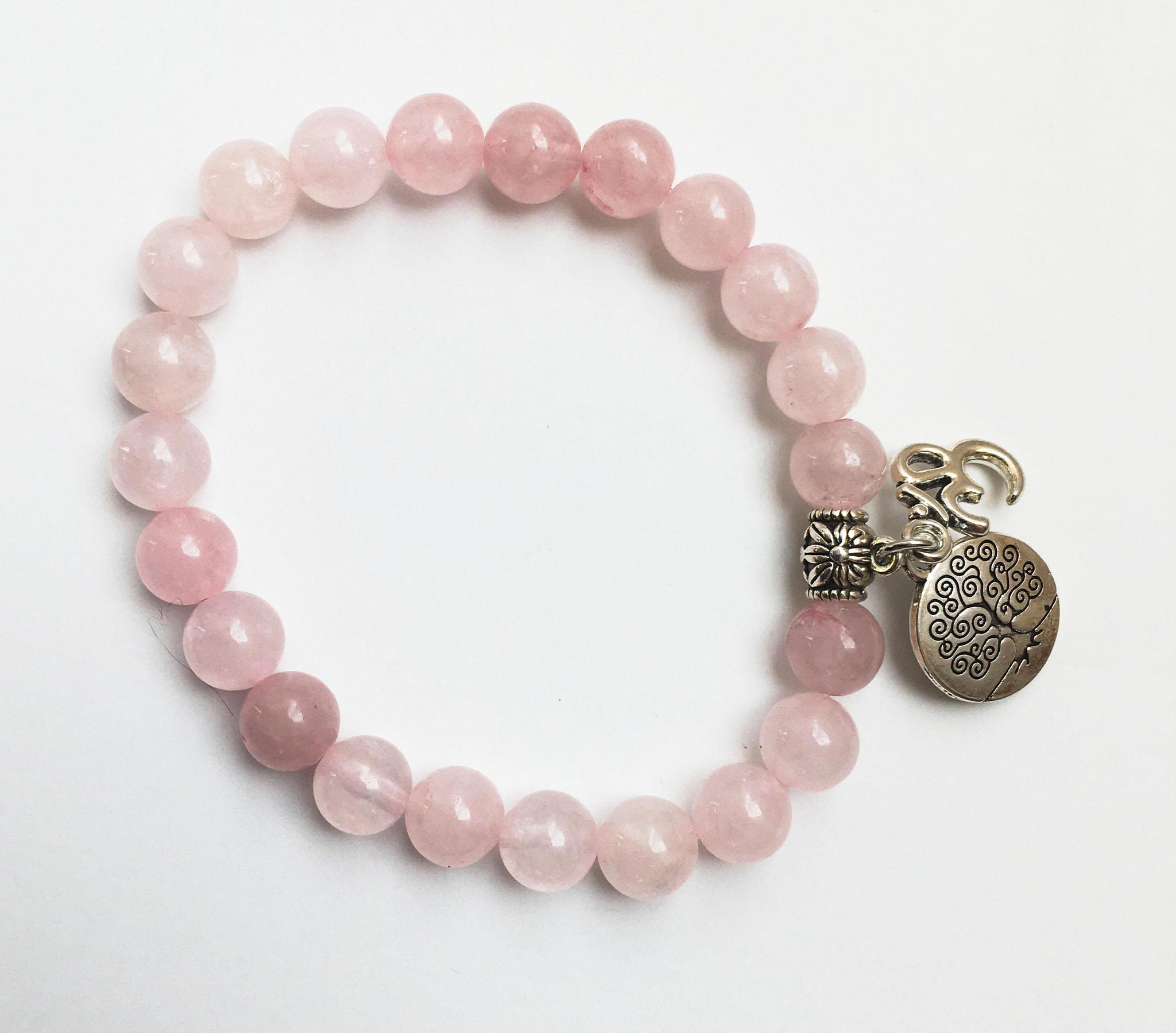Rose Quartz Natural Stone Bracelet: The Heart’s Radiance - Image 2