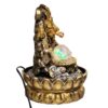 Golden Dragon Tabletop fountain with Rolling Crystal Ball & LED Antique Resin Tabletop Water Fountain 21X21X28 cm VTrendz