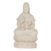 Volcanic Stone Statue Kwan Yin , Kuan Yin, Quan Yin White 13" X 6.5" X 6" VTrendz