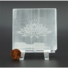 Selenite Engraved Charging Plate Coaster for Crystal Cleansing & Manifestation 3x3 Inch VTrendz