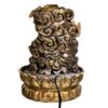 Golden Dragon Tabletop fountain with Rolling Crystal Ball & LED Antique Resin Tabletop Water Fountain 21X21X28 cm VTrendz