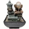 Rockery with Crystal Ball and Castle ;Crystal Ball & LED Antique Resin Tabletop Waterfall Fountain VTrendz