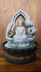 Buddha Lotus Tabletop Fountain with LED Light Antique Resin Tabletop Waterfall Fountain 21cm*21cm*28 cm - Image 5
