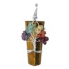Tiger's Eye with 7- Chakra Tree of Life Wire Wrapped Pendant necklace, 7 Chakra necklace, tree of life necklace VTrendz