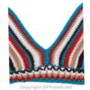 Crochet Bikini Top with Striped Pattern/ Crop Top/ Bra Top, Handmade, 1 Size Fits Most VTrendz