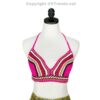 Crochet Bikini Top with Striped Pattern/ Crop Top/ Bra Top, Handmade, 1 Size Fits Most VTrendz