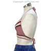 Crochet Bikini Top with Striped Pattern/ Crop Top/ Bra Top, Handmade, 1 Size Fits Most VTrendz