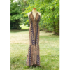 Silk Scarf Maxi Dress with Dori Ties & Open Back VTrendz