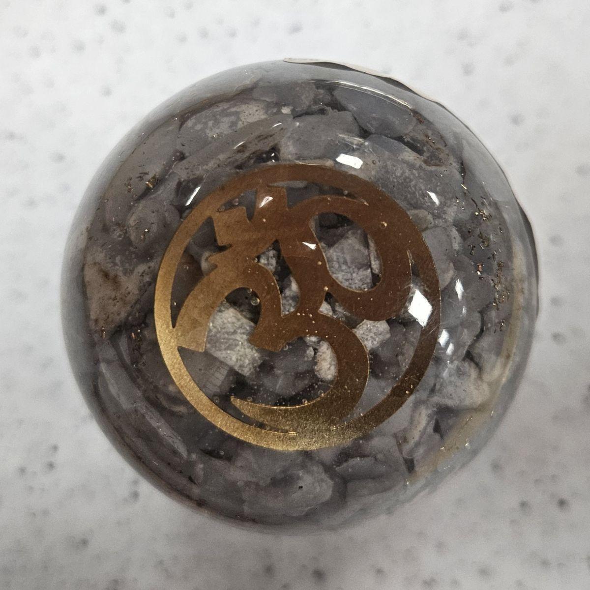 Angelite Orgone Sphere – Artifact of Celestial Peace & Angelic Guidance – 2" - Image 3