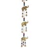 4 Elephant Brass Wind Chime w/ Beads 24"L - Image 2