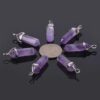 Amethyst Bullet Shaped Pendant Necklace for Positivity and Balancing Energy VTrendz