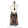 Hand-Printed Jamawar Short Scarf Halter Dress VTrendz
