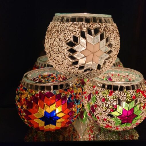 Candle Holder - Handmade Turkish Mosaic Candle Holder