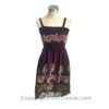 Batik Printed High-Low Sundress with Georgette Speckled Hem VTrendz