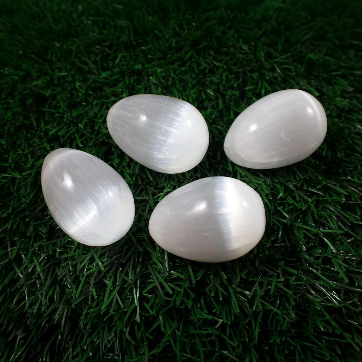 Selenite Egg: Crystalline Shield for Fertility, New Beginnings & Auric Transmutation (2.75 Inch) - Image 3