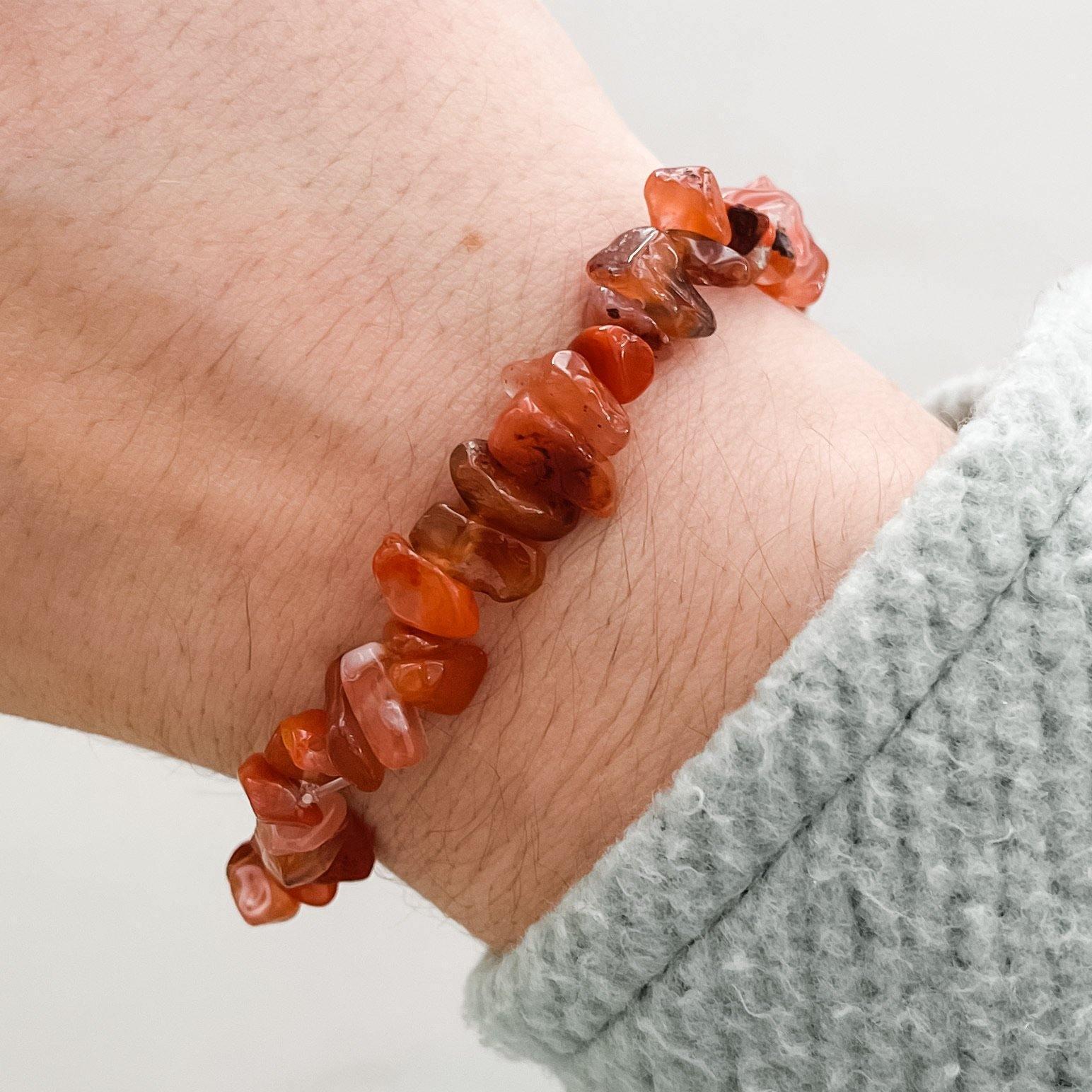 Carnelian Stone Chips Bracelet: The Sunset Alchemist & Primal Vitality - Image 4