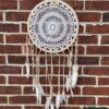 Cotton crochet single ring dreamcatcher Dia 32 - 34 cm length 85 -100 cm - Image 3