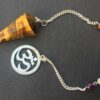 Tiger Eye Chakra Beads 12 faceted Pendulum 3-in-1 pendulum, bracelet, pendant - Image 2