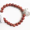 Red Jasper Natural Stone Bracelet Prayer Beads Meditation, Balancing energy, Positivity 8 mm Beads - Image 2